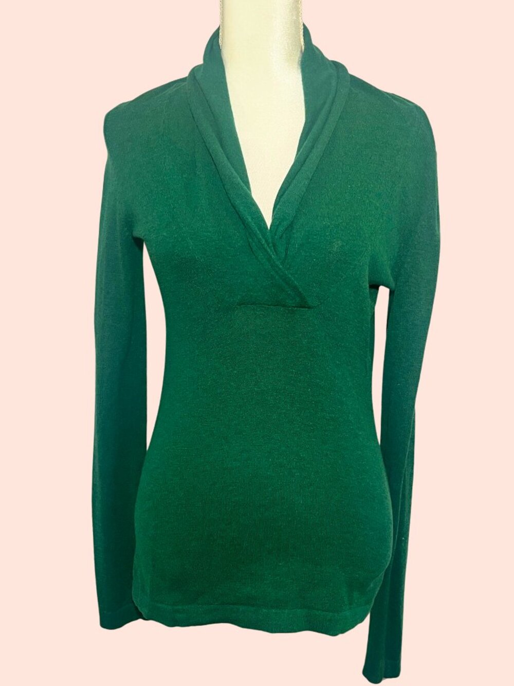 Banana Republic Emerald Green Cashmere Wool Blend Sweater XS